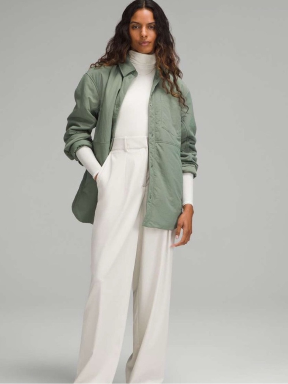 lululemon athletica Sage Green Utility Overshirt Jacket